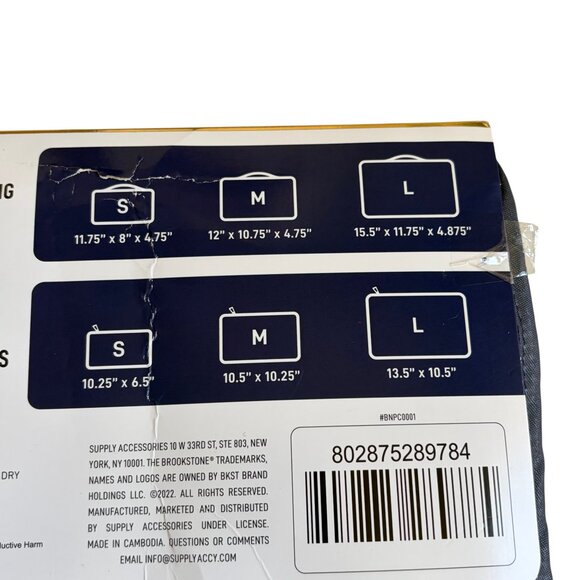 NWT - Brookstone 6 Piece Travel Packing Cube Set (Charcoal Gray) - Picture 4 of 4